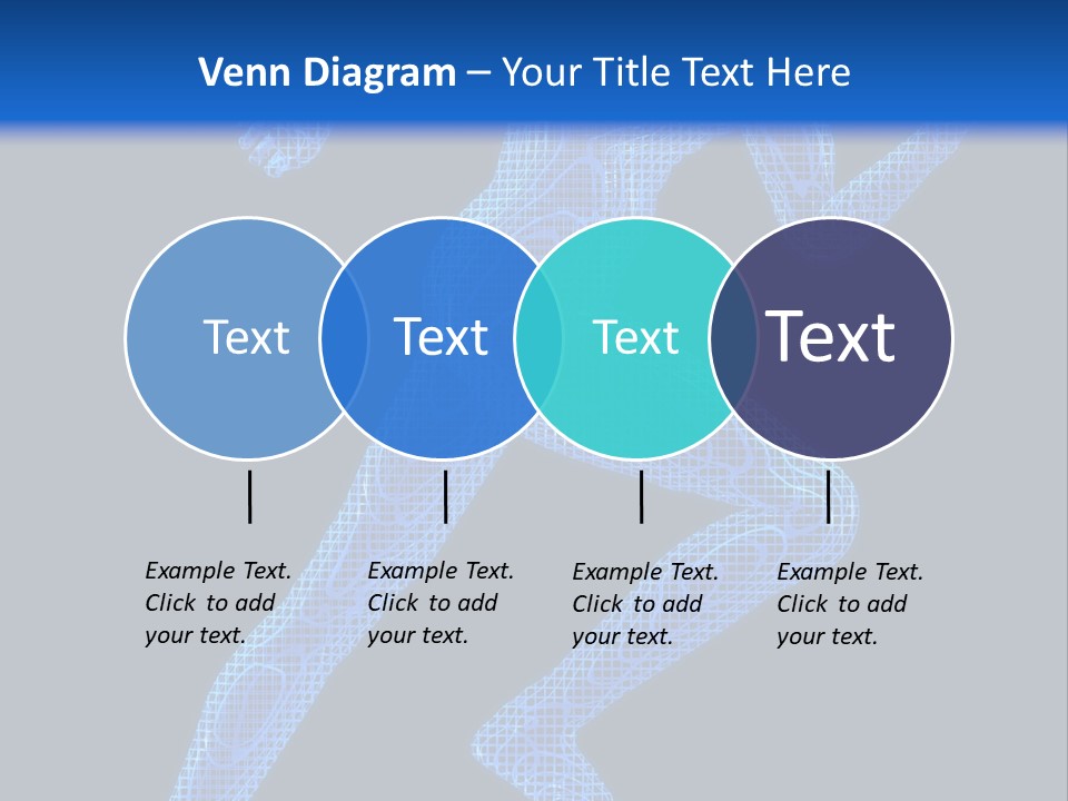 A Man Running On A Black And Blue Background PowerPoint Template