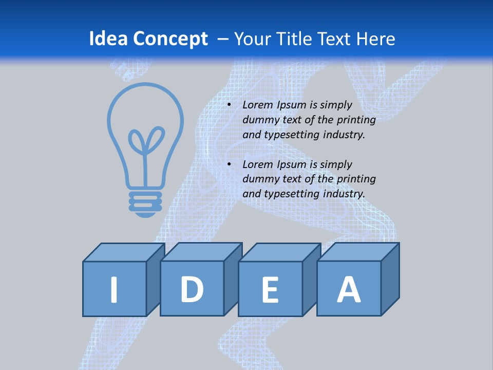 A Man Running On A Black And Blue Background PowerPoint Template