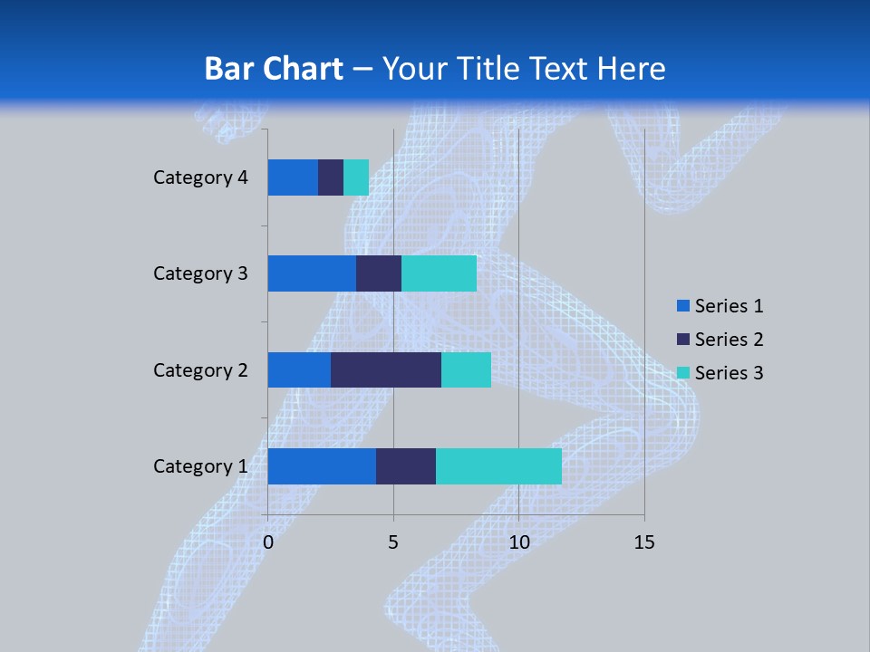 A Man Running On A Black And Blue Background PowerPoint Template