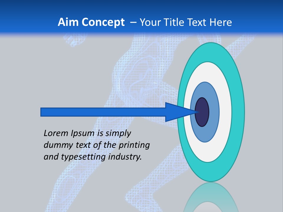 A Man Running On A Black And Blue Background PowerPoint Template