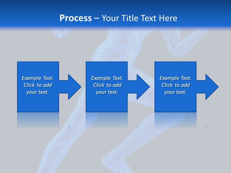 A Man Running On A Black And Blue Background PowerPoint Template