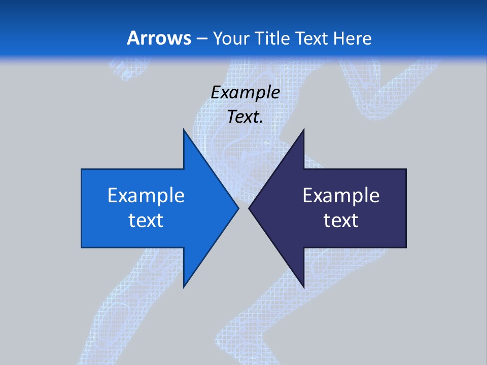 A Man Running On A Black And Blue Background PowerPoint Template