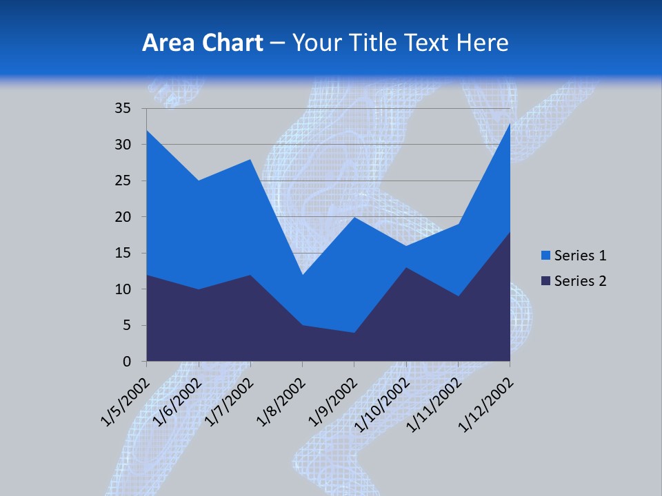 A Man Running On A Black And Blue Background PowerPoint Template
