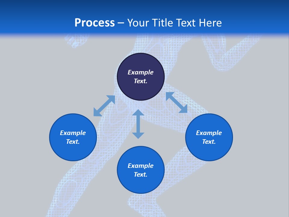 A Man Running On A Black And Blue Background PowerPoint Template