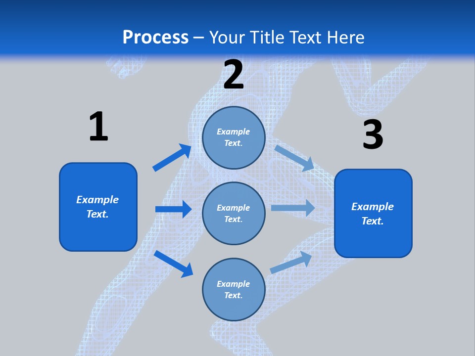 A Man Running On A Black And Blue Background PowerPoint Template