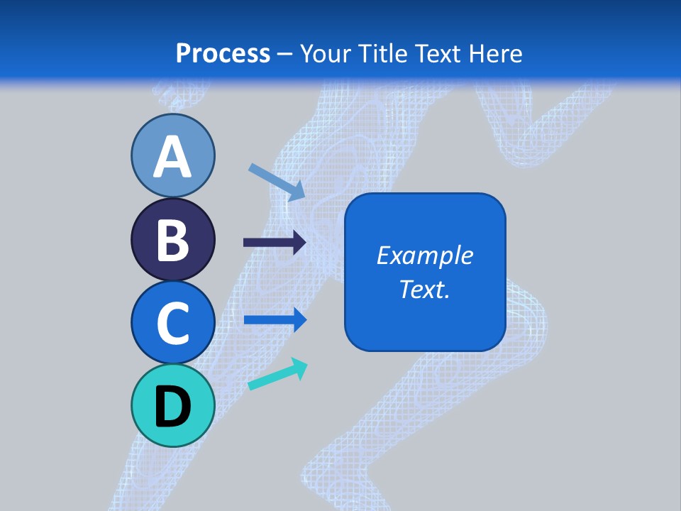 A Man Running On A Black And Blue Background PowerPoint Template
