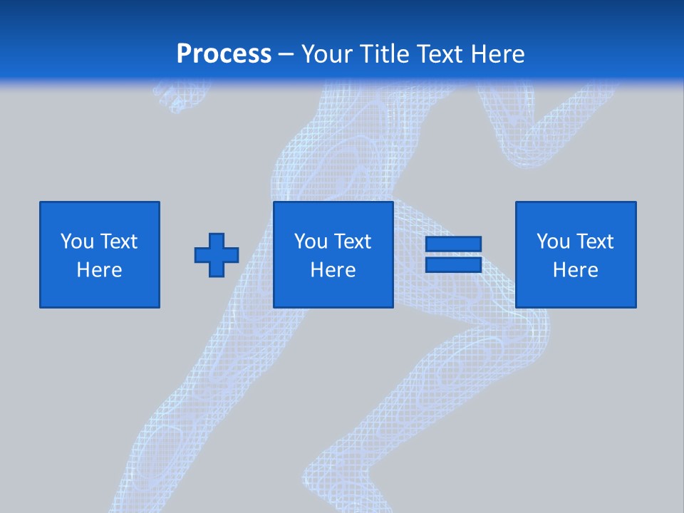 A Man Running On A Black And Blue Background PowerPoint Template