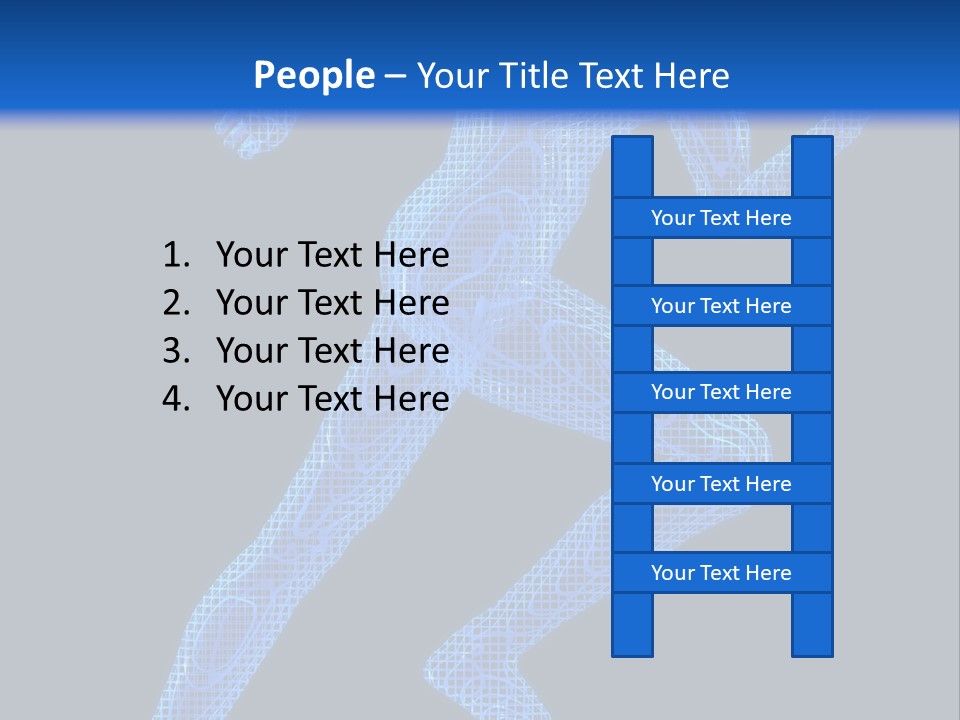 A Man Running On A Black And Blue Background PowerPoint Template