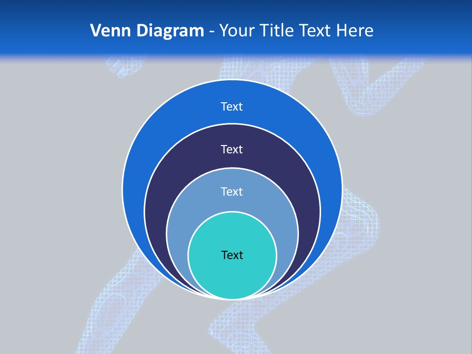 A Man Running On A Black And Blue Background PowerPoint Template