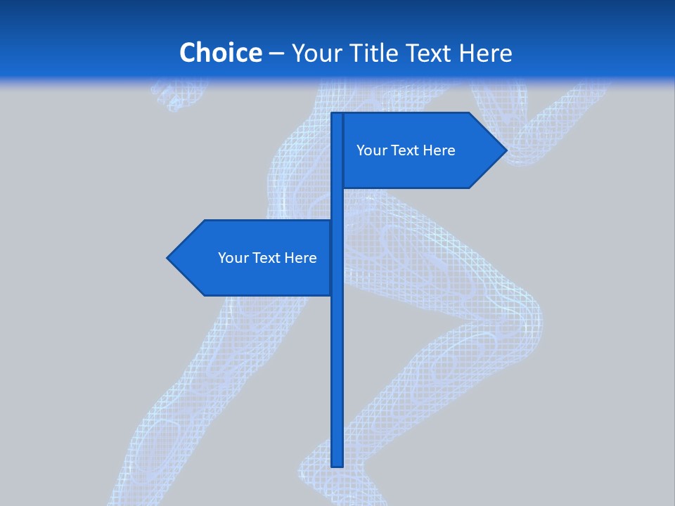 A Man Running On A Black And Blue Background PowerPoint Template