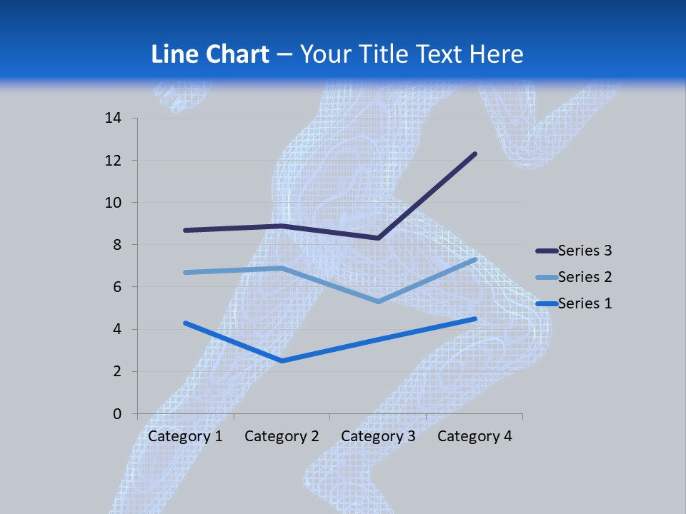 A Man Running On A Black And Blue Background PowerPoint Template