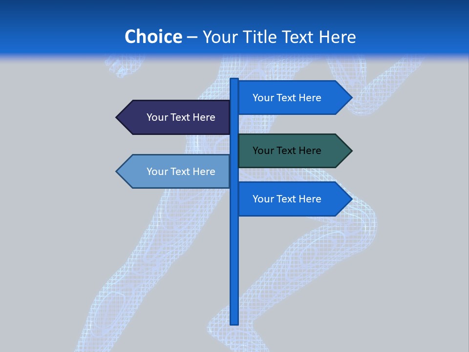 A Man Running On A Black And Blue Background PowerPoint Template