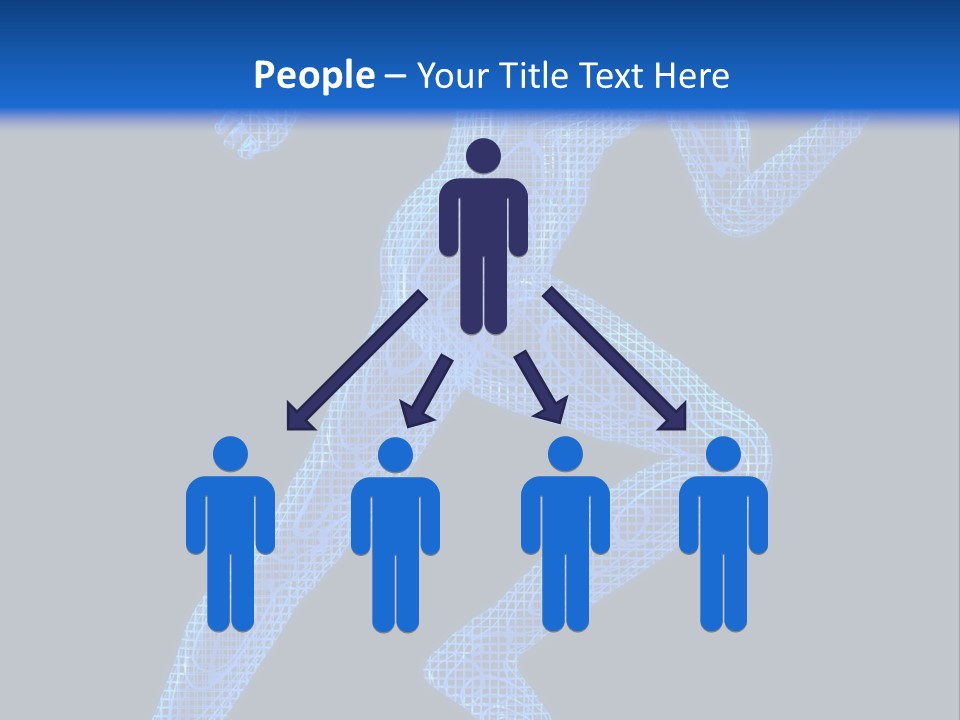 A Man Running On A Black And Blue Background PowerPoint Template