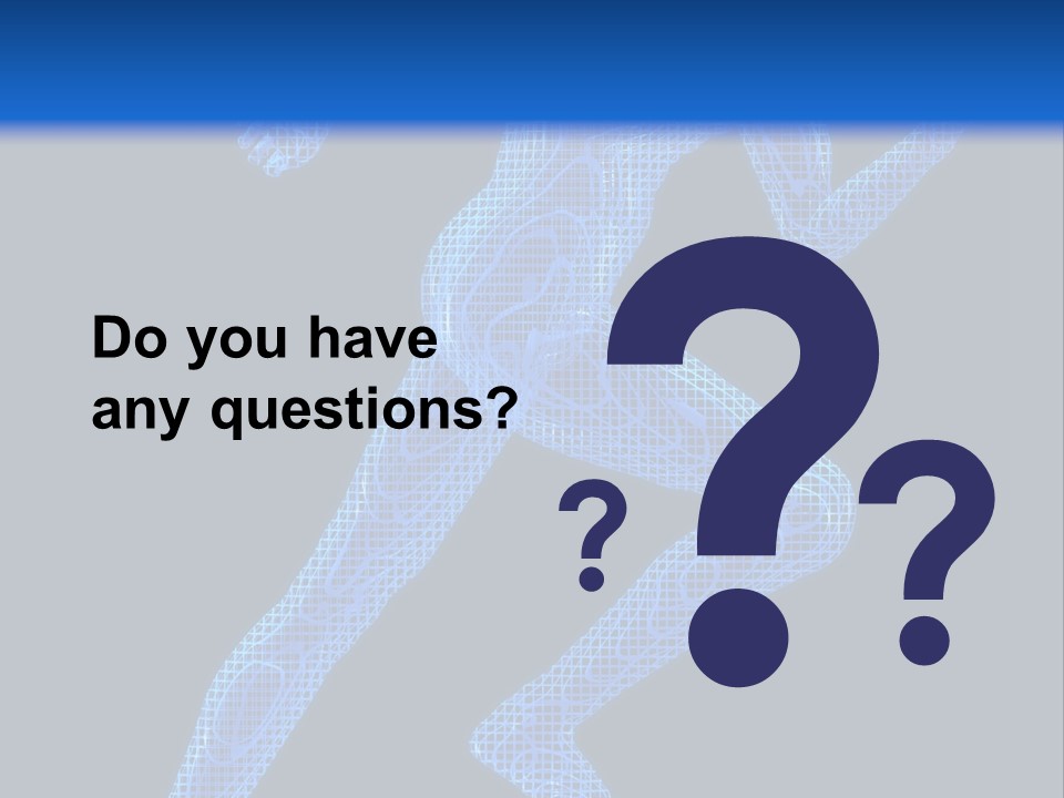 A Man Running On A Black And Blue Background PowerPoint Template