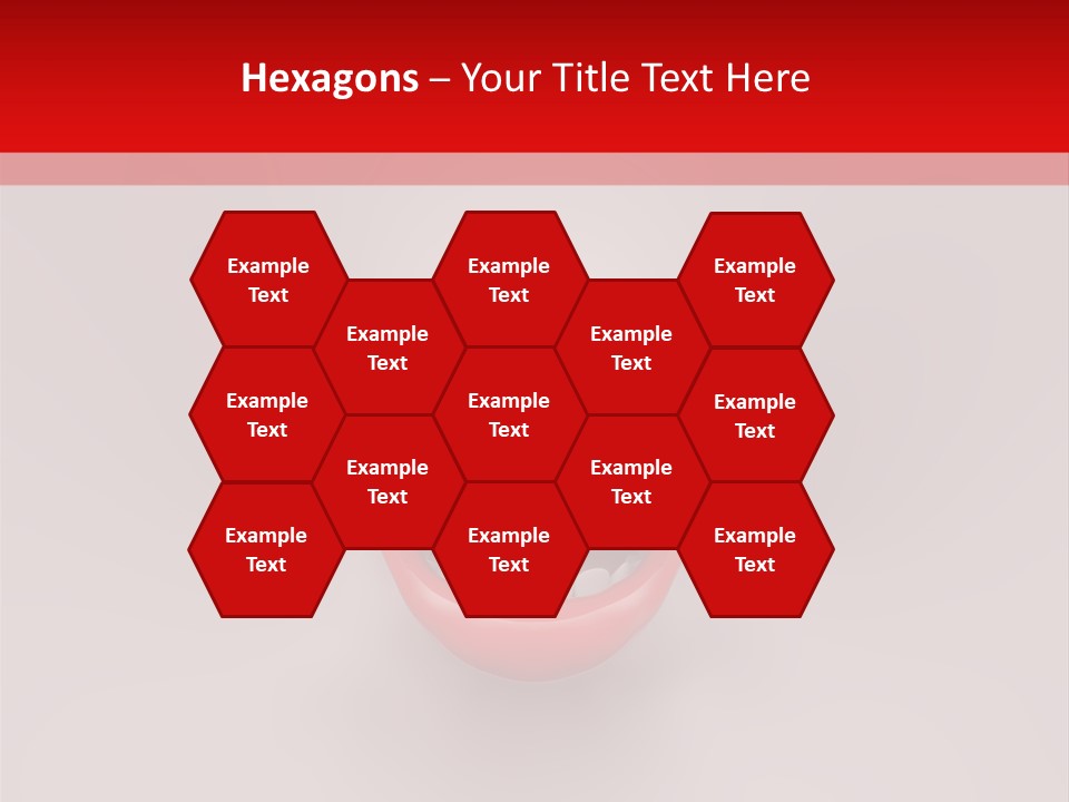 A Woman's Mouth With Red Lipstick On A White And Red Background PowerPoint Template