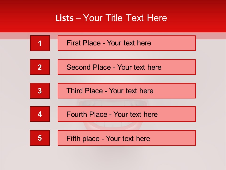 A Woman's Mouth With Red Lipstick On A White And Red Background PowerPoint Template