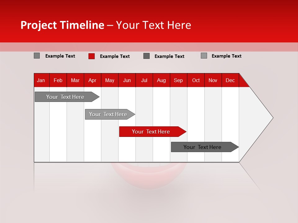 A Woman's Mouth With Red Lipstick On A White And Red Background PowerPoint Template