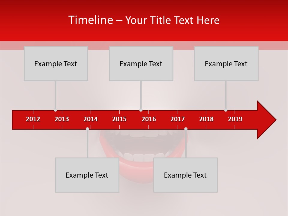 A Woman's Mouth With Red Lipstick On A White And Red Background PowerPoint Template