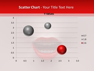 A Woman's Mouth With Red Lipstick On A White And Red Background PowerPoint Template