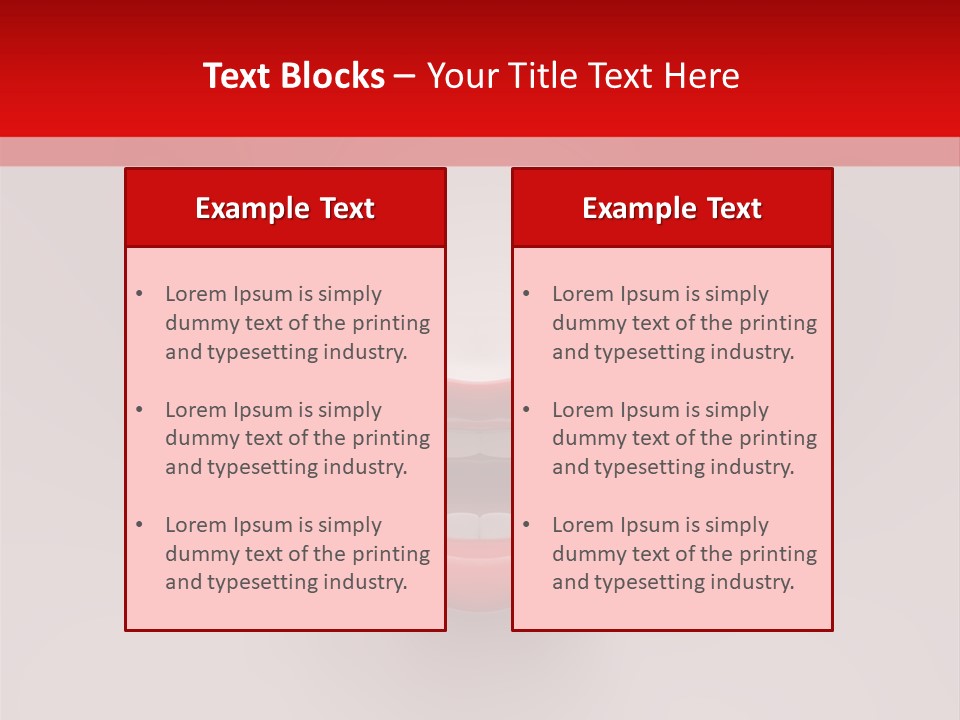 A Woman's Mouth With Red Lipstick On A White And Red Background PowerPoint Template