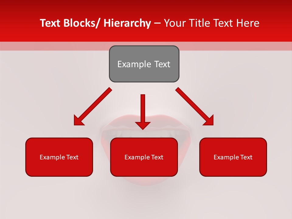 A Woman's Mouth With Red Lipstick On A White And Red Background PowerPoint Template