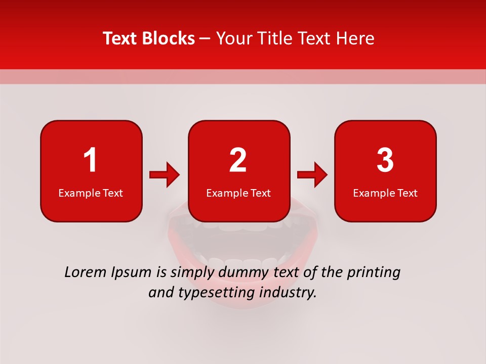 A Woman's Mouth With Red Lipstick On A White And Red Background PowerPoint Template
