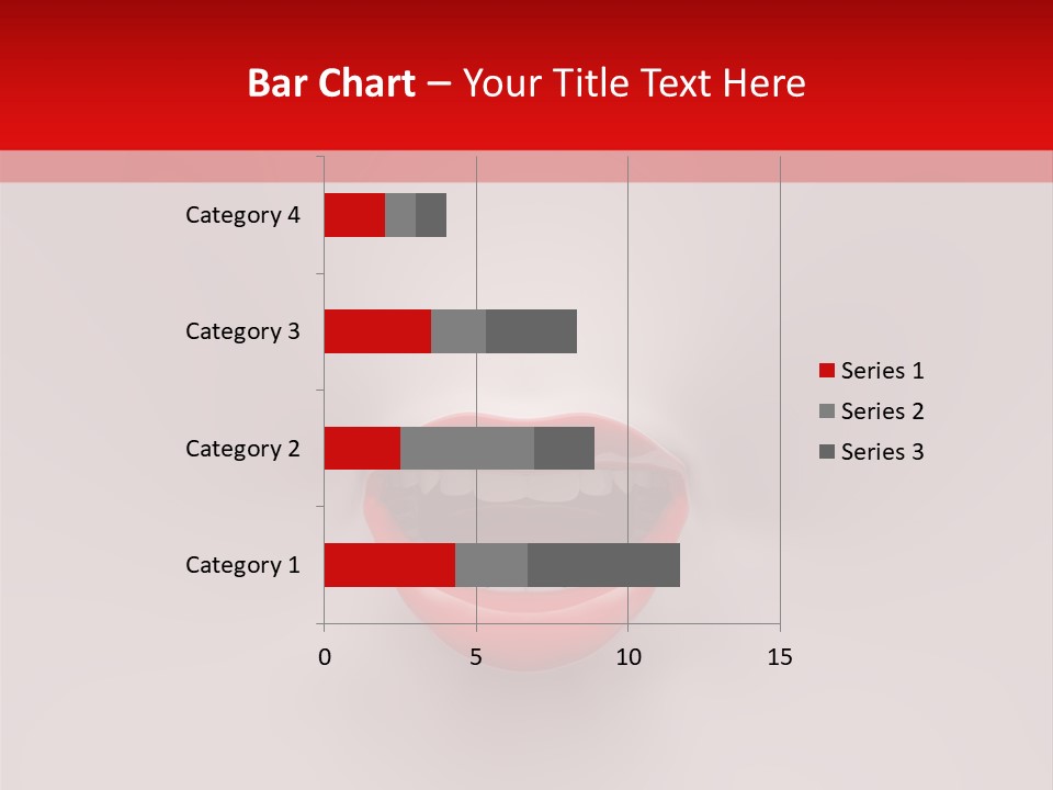 A Woman's Mouth With Red Lipstick On A White And Red Background PowerPoint Template