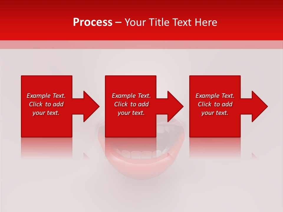 A Woman's Mouth With Red Lipstick On A White And Red Background PowerPoint Template