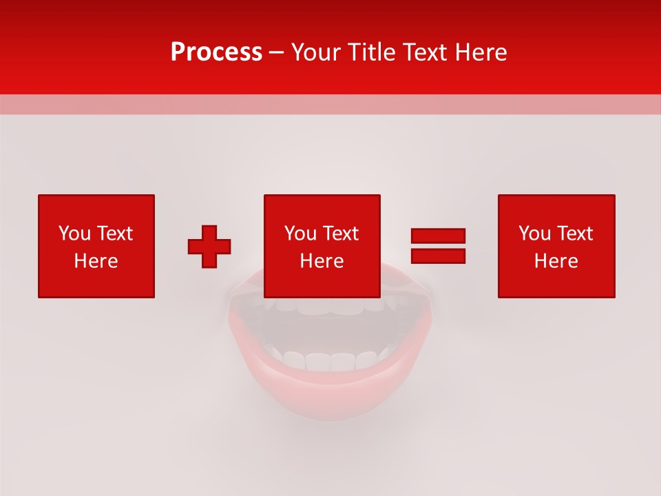 A Woman's Mouth With Red Lipstick On A White And Red Background PowerPoint Template