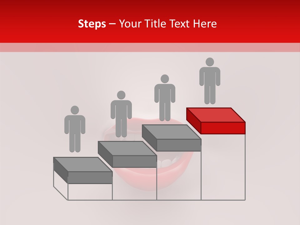 A Woman's Mouth With Red Lipstick On A White And Red Background PowerPoint Template