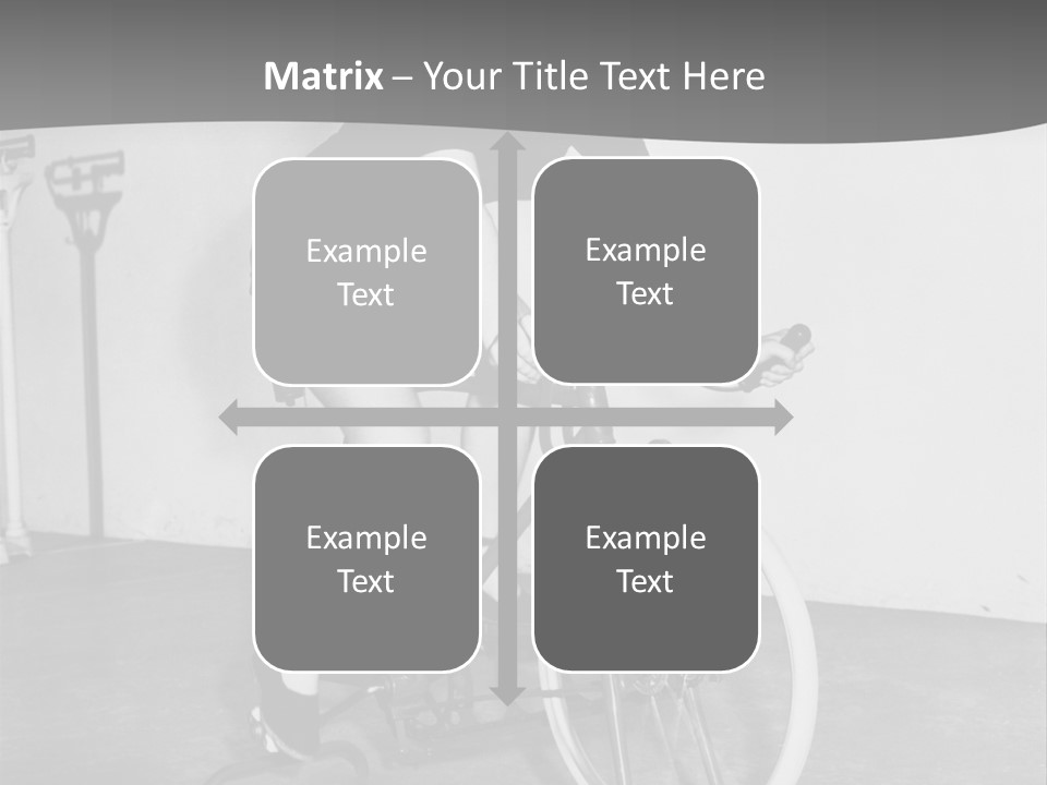 A Woman Riding A Bike In A Room PowerPoint Template