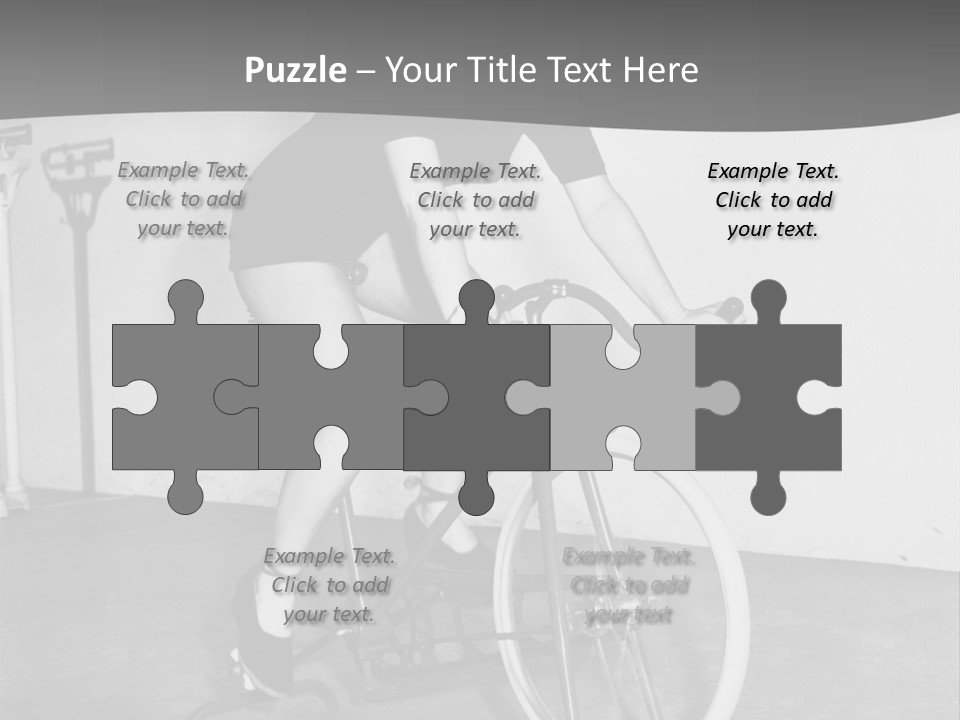 A Woman Riding A Bike In A Room PowerPoint Template