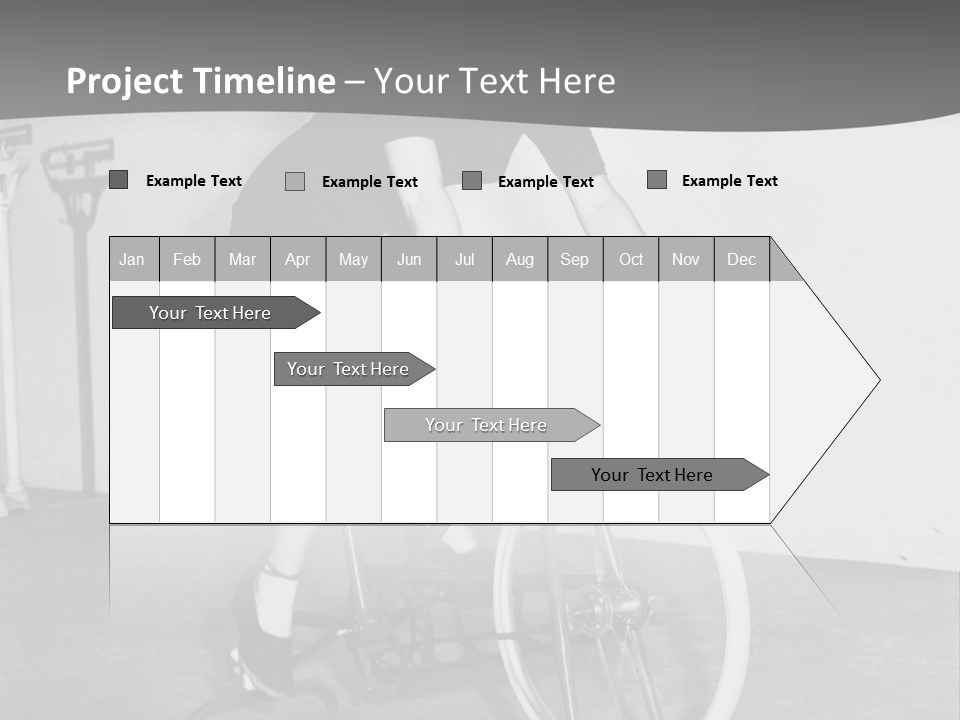 A Woman Riding A Bike In A Room PowerPoint Template