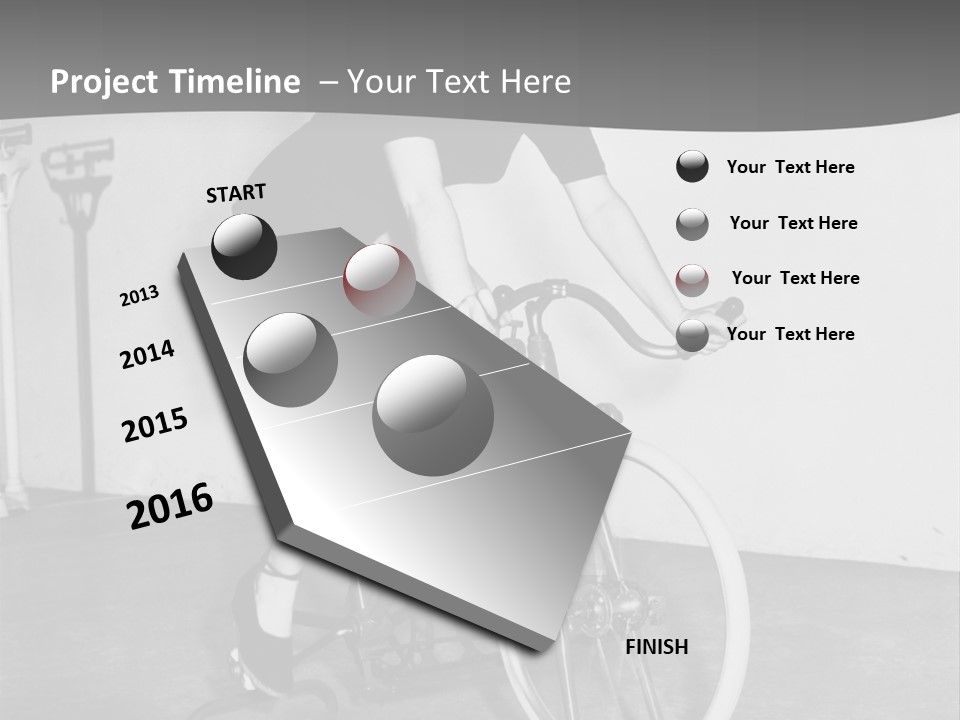 A Woman Riding A Bike In A Room PowerPoint Template