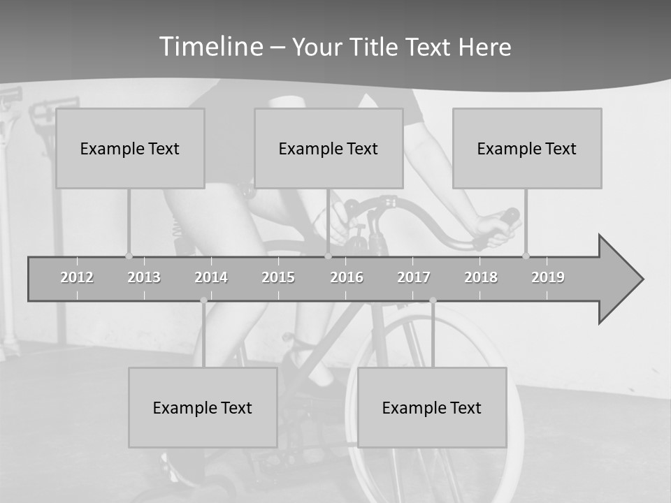 A Woman Riding A Bike In A Room PowerPoint Template