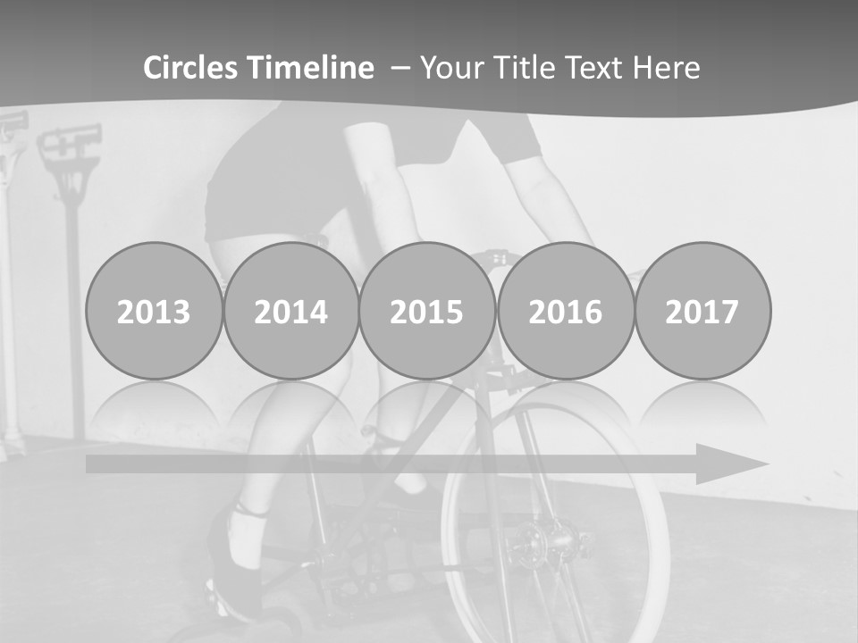 A Woman Riding A Bike In A Room PowerPoint Template