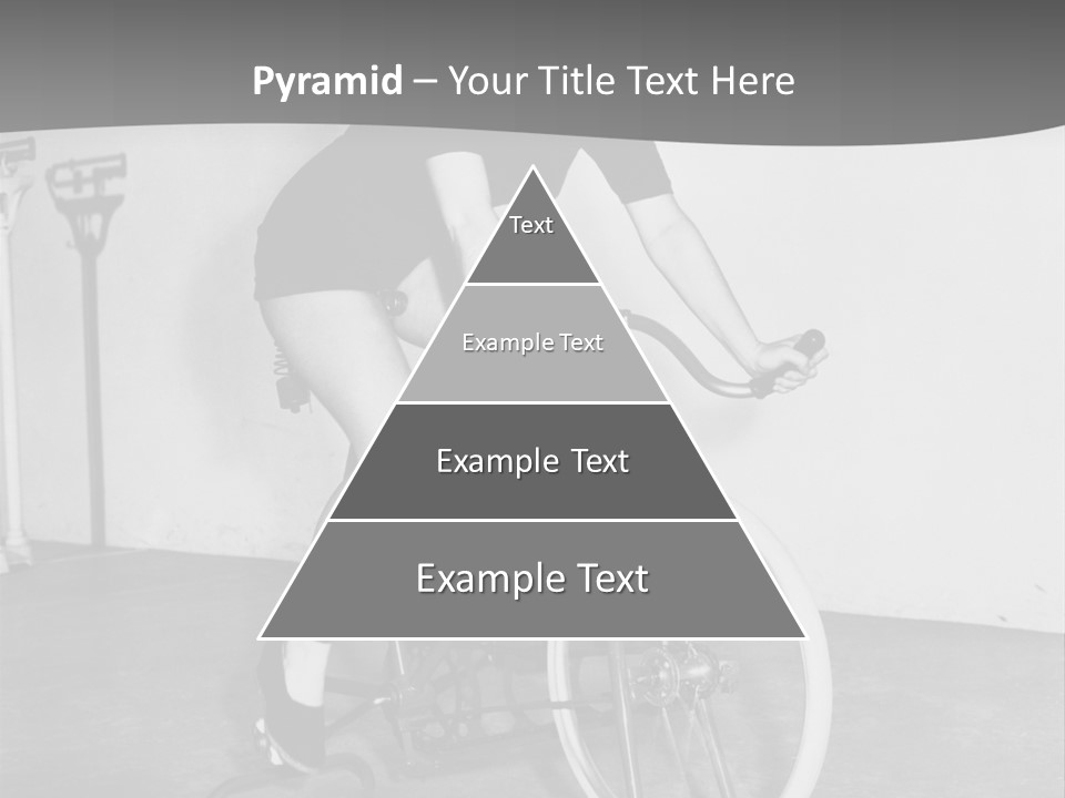 A Woman Riding A Bike In A Room PowerPoint Template