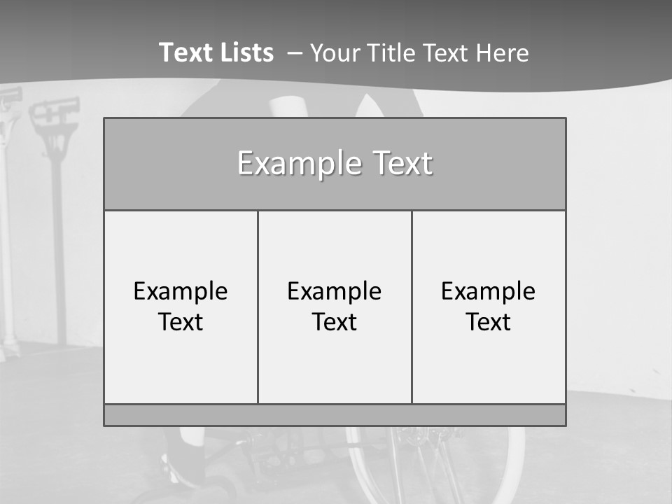 A Woman Riding A Bike In A Room PowerPoint Template