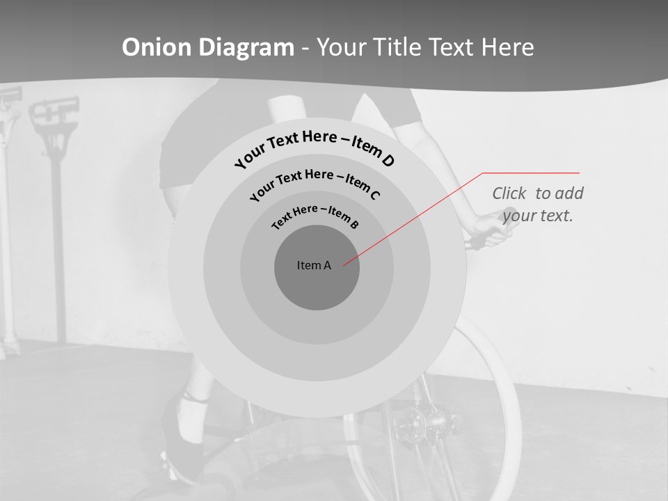 A Woman Riding A Bike In A Room PowerPoint Template