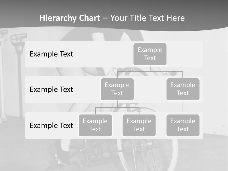 A Woman Riding A Bike In A Room PowerPoint Template