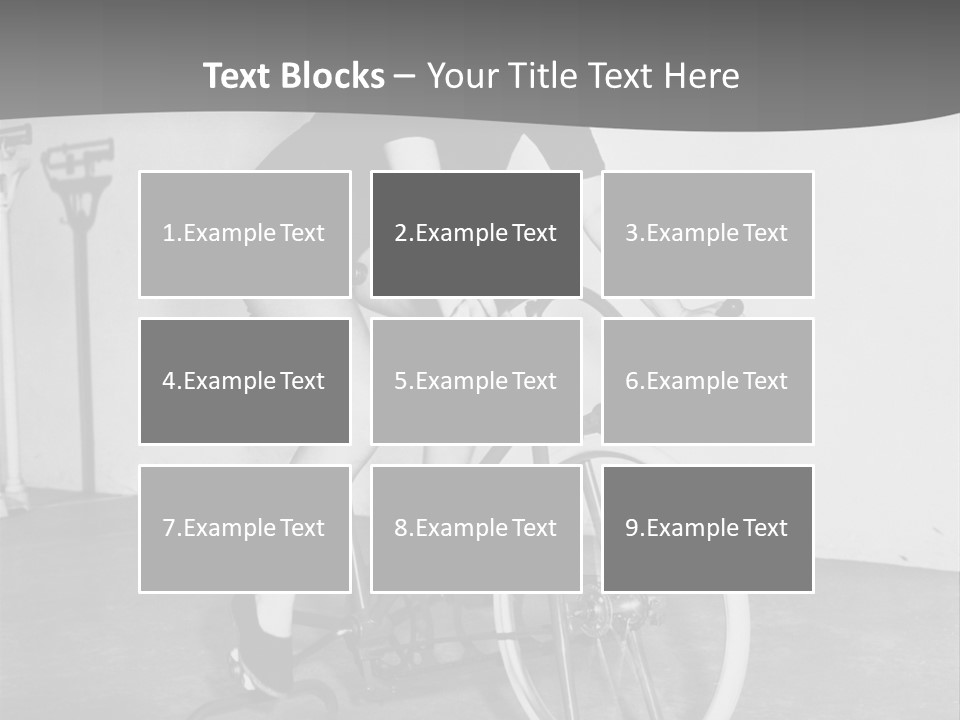 A Woman Riding A Bike In A Room PowerPoint Template