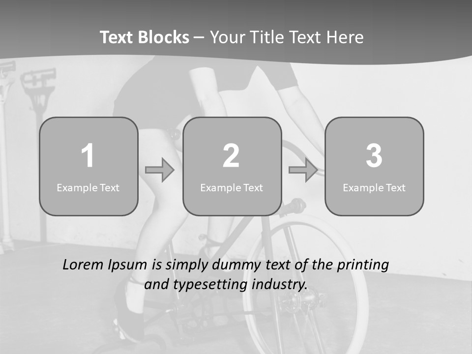 A Woman Riding A Bike In A Room PowerPoint Template