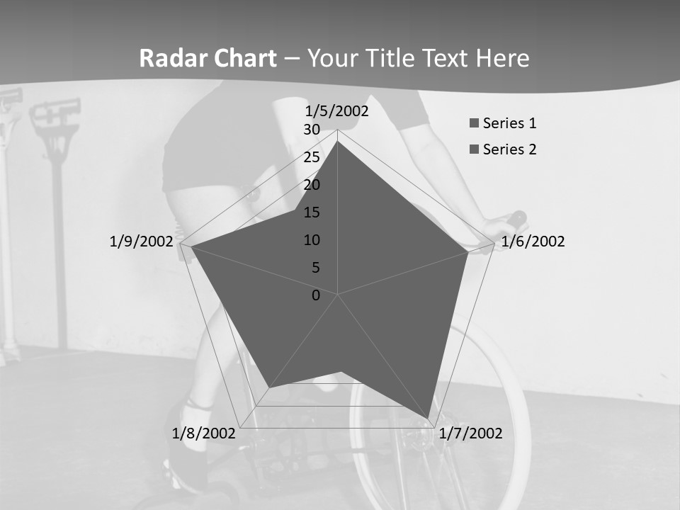 A Woman Riding A Bike In A Room PowerPoint Template