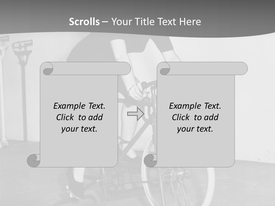 A Woman Riding A Bike In A Room PowerPoint Template