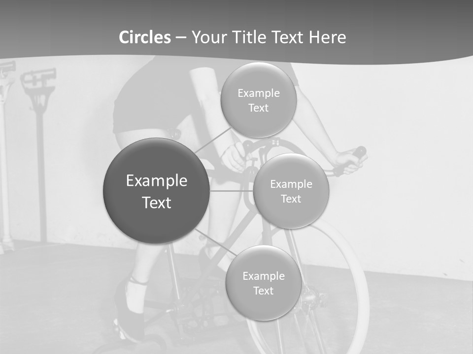 A Woman Riding A Bike In A Room PowerPoint Template