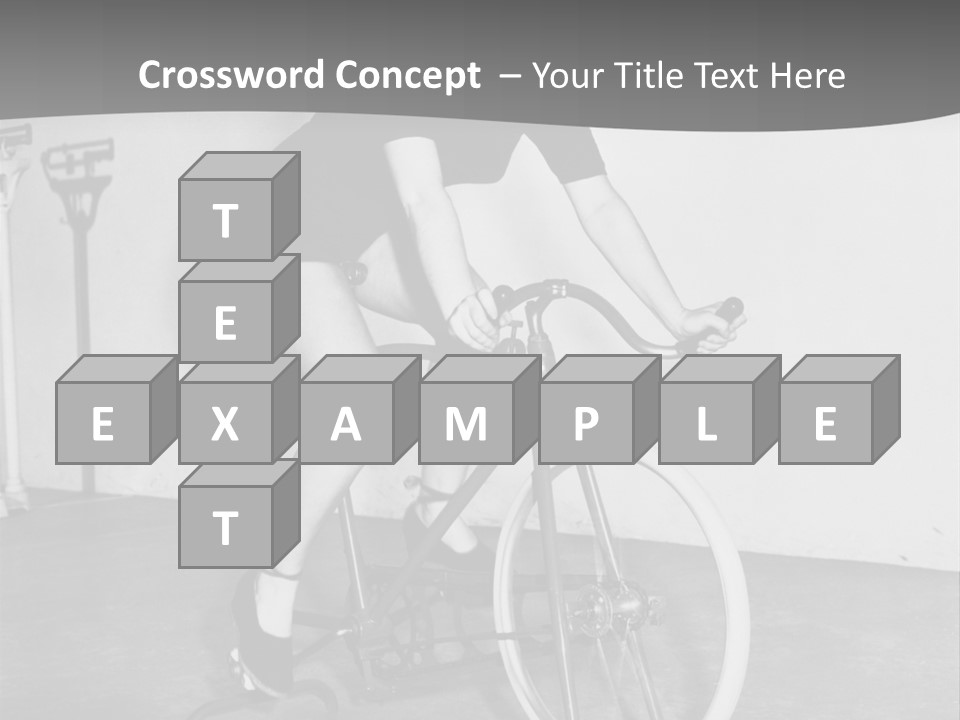 A Woman Riding A Bike In A Room PowerPoint Template