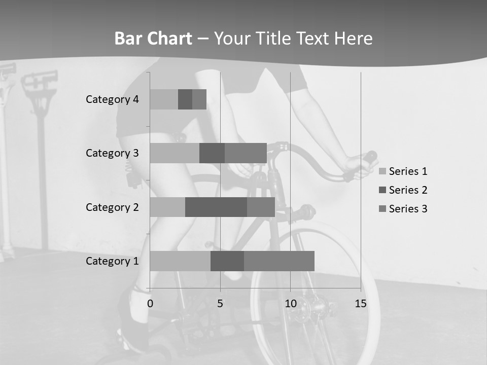 A Woman Riding A Bike In A Room PowerPoint Template