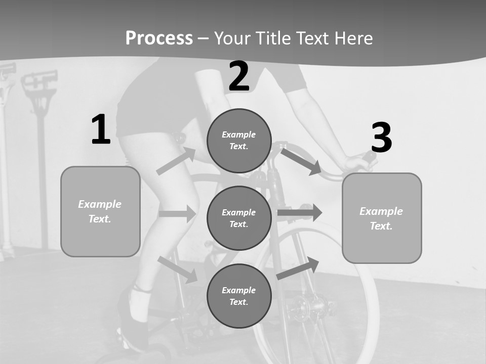 A Woman Riding A Bike In A Room PowerPoint Template