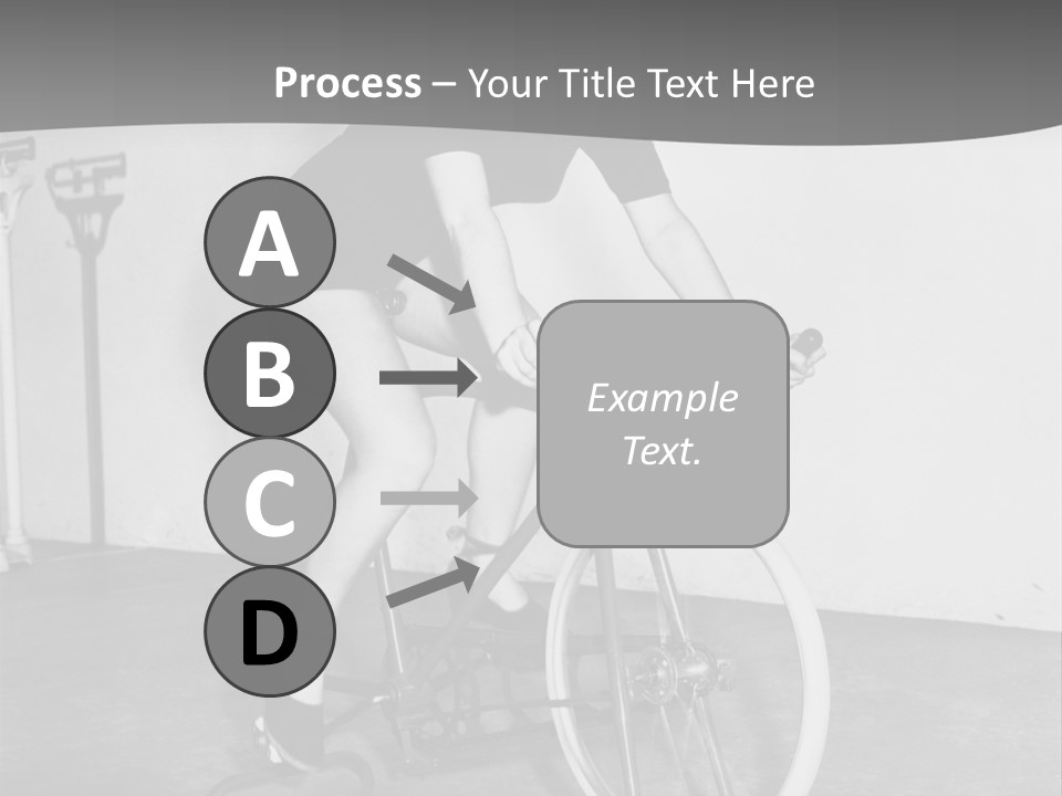 A Woman Riding A Bike In A Room PowerPoint Template