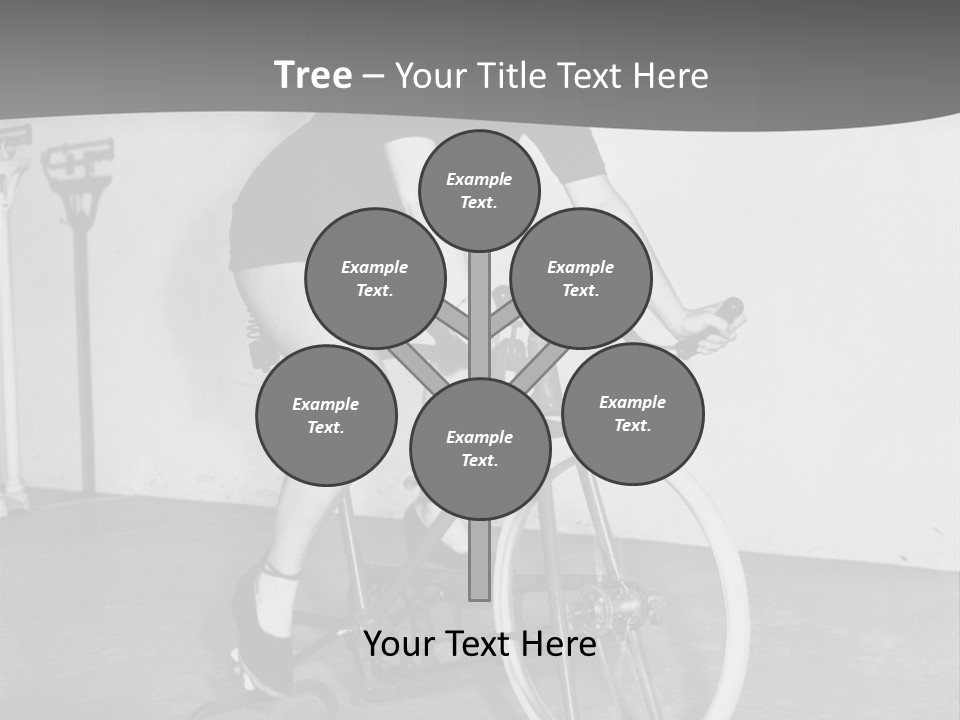 A Woman Riding A Bike In A Room PowerPoint Template